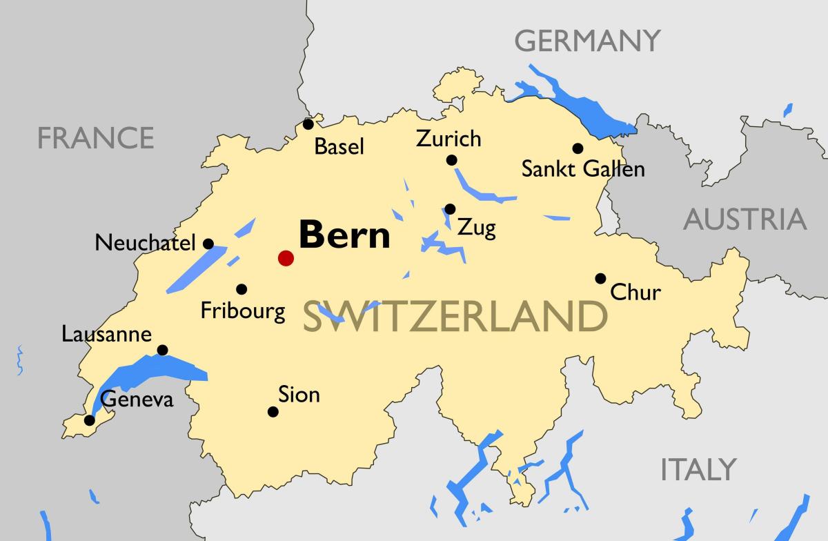 Mapa de la capital de Suiza